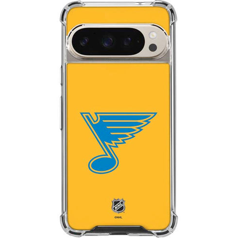 NHL St. Louis Blues Solid Background Google Pixel 9 Pro XL Clear Case